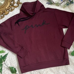 Burgundy Victorias Secret Pink Logo Sweatshirt